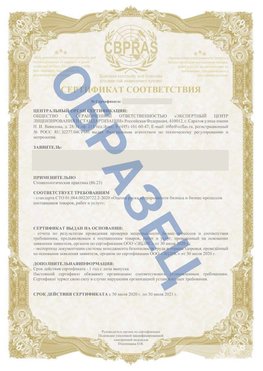 Образец Сертификат СТО 01.064.00220722.2-2020 Путилково Сертификат СТО 01.064.00220722.2-2020 